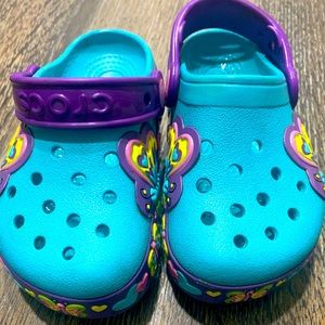 Flower butterfly springtime light up crocs